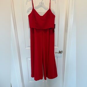Lulus Vibrant Red Two Piece Jumpsuit